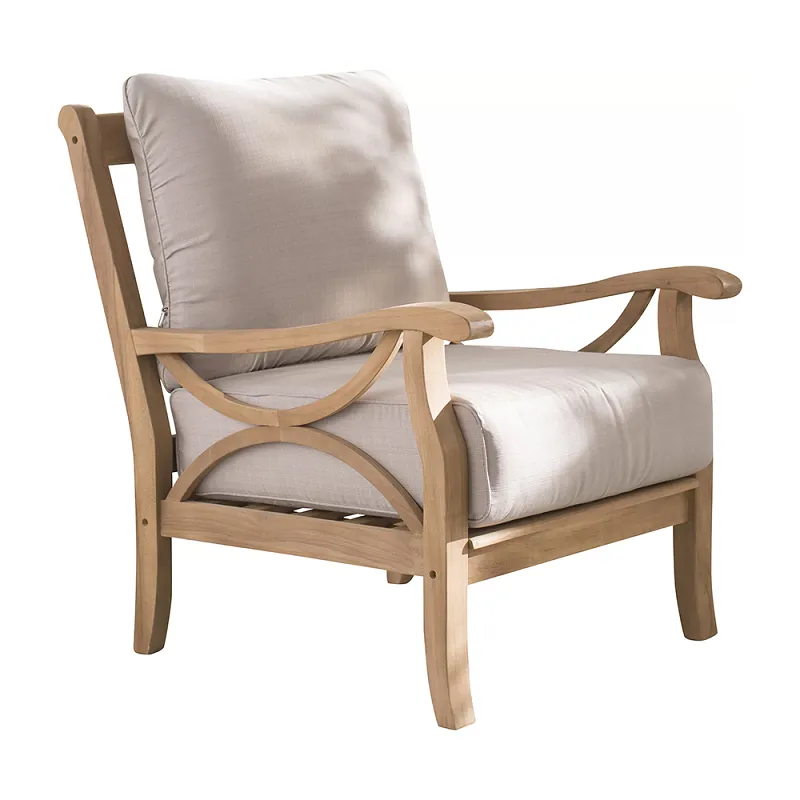 Krzesła ogrodowe z drewna i płótna